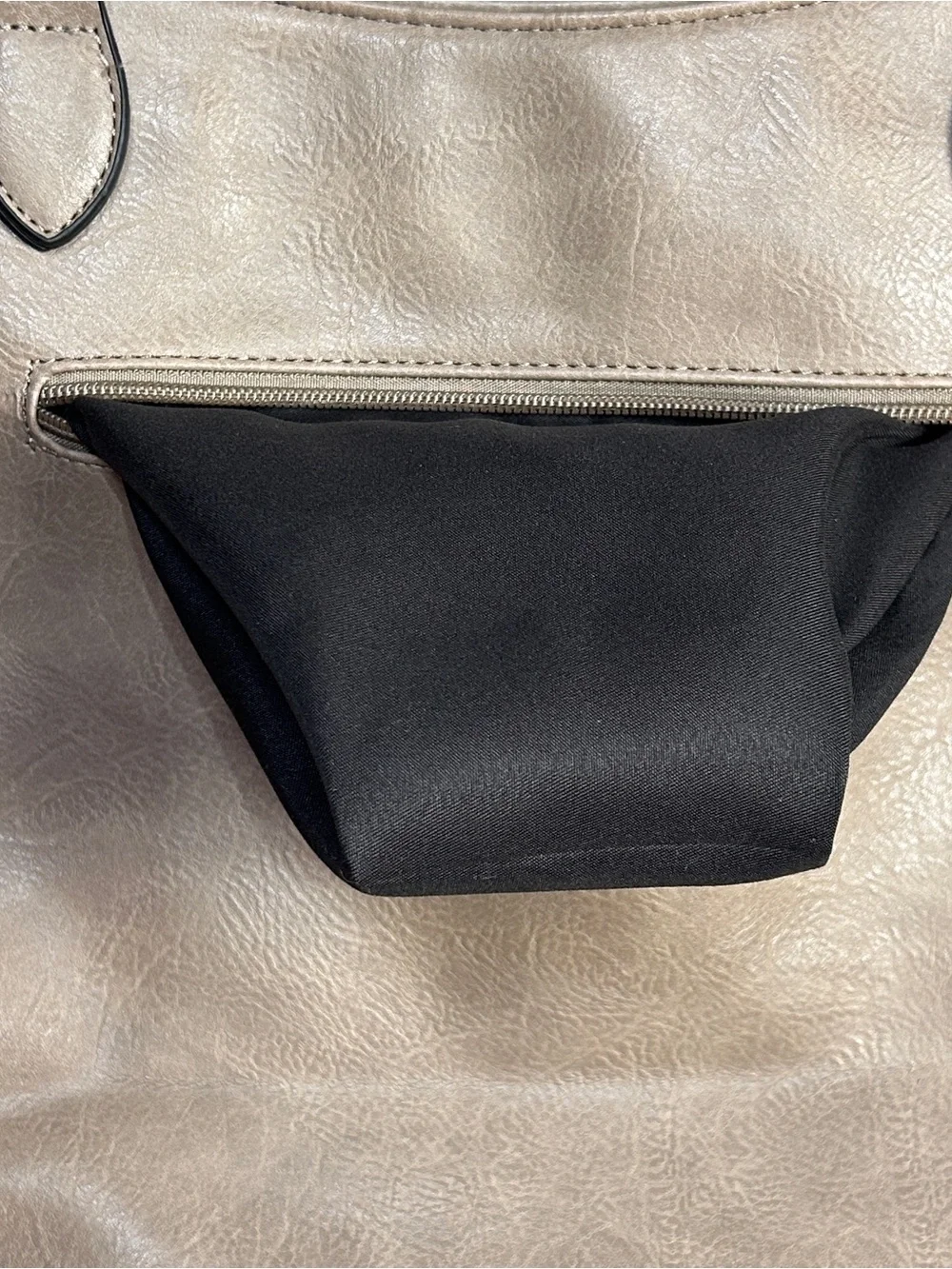 Sam & Hadley Taupe Vegan Leather Hobo Bag Purse Tassel Braided Western BohoChic